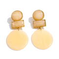 Mod Geometric Trio Drop Earrings