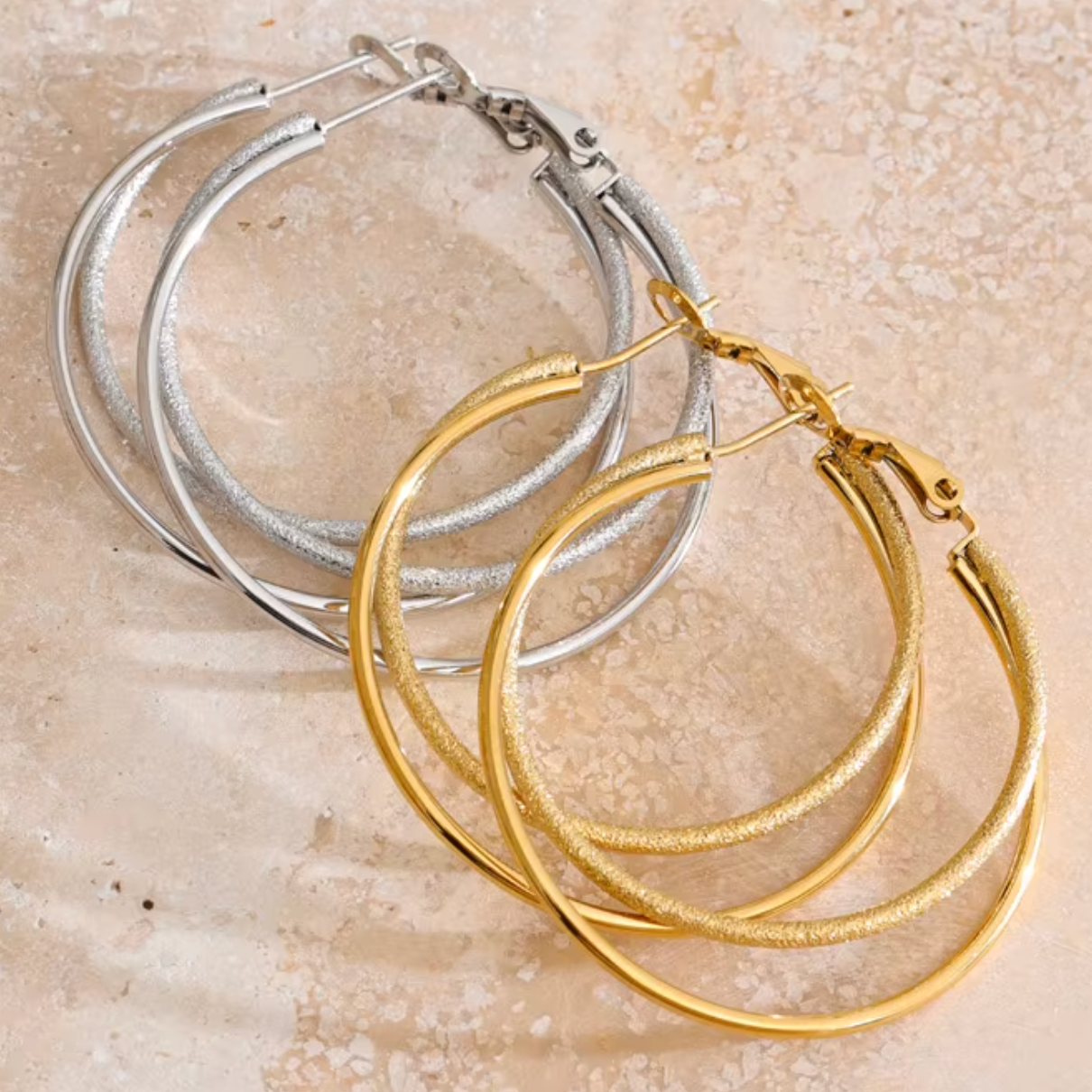 Meridian Dual-Texture Layered Hoops