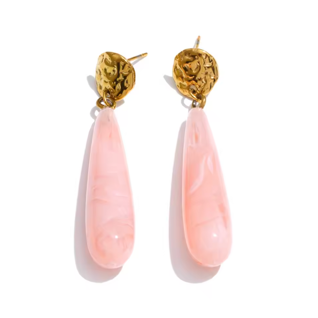 Sienna Marbled Teardrop Earrings