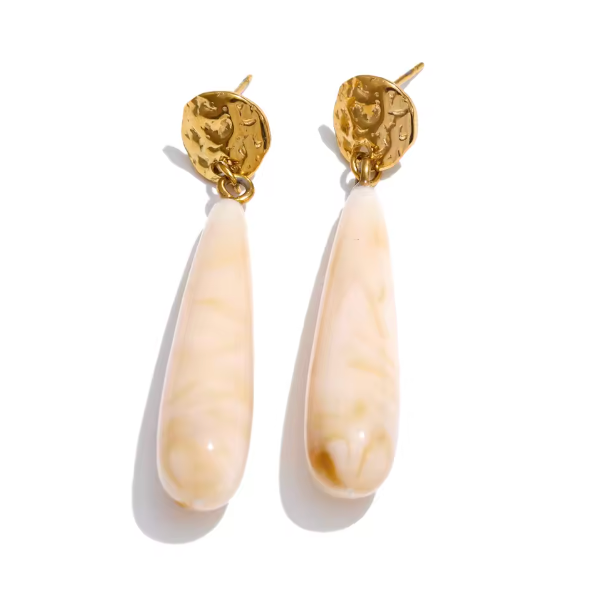 Sienna Marbled Teardrop Earrings